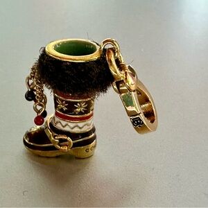 Juicy Couture Gold and Black Boot Bracelet Charm